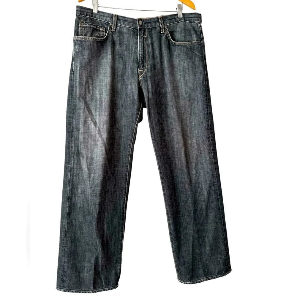 Jake Agave Men’s Mid-Rise Relaxed Straight Waterman Denim Jeans